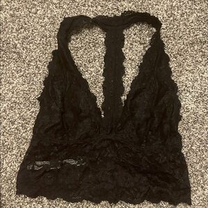 Free People Black Lace Bralette